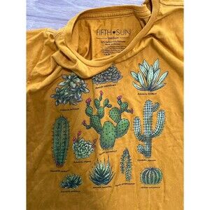 Fifth Sun Planet Cactus Plant Lover Tee Shirt Size M